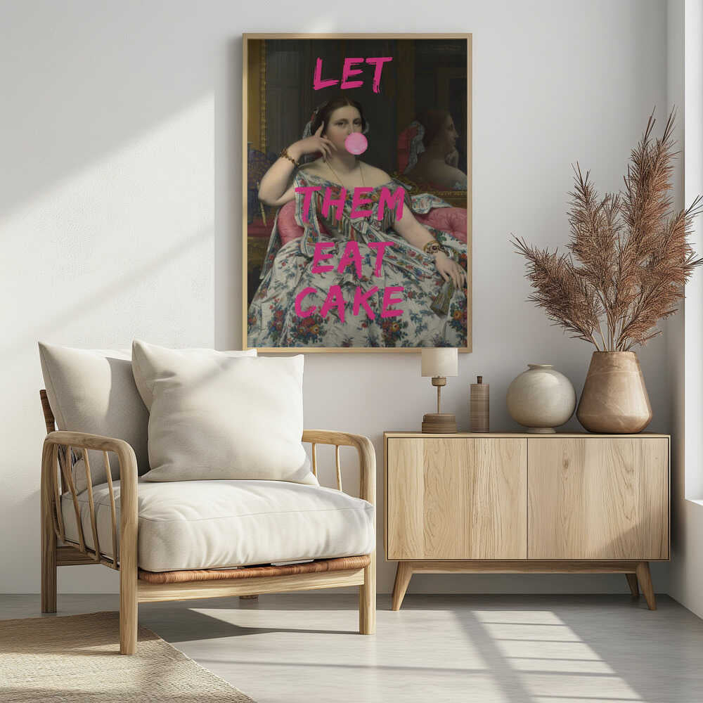 Plakat - Let Them Eat Cake, Bubble Gum Vintage Portrait