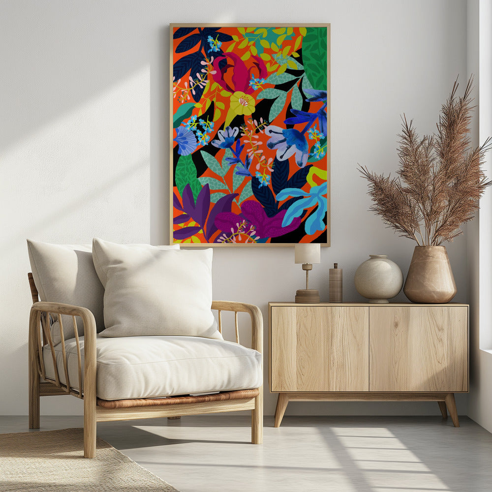 Plakat - Din 131 Abstract Floral