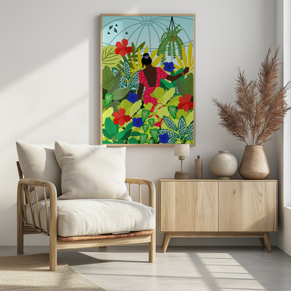 Plakat - Din 87 Walking In My Greenhouse - Admen.dk