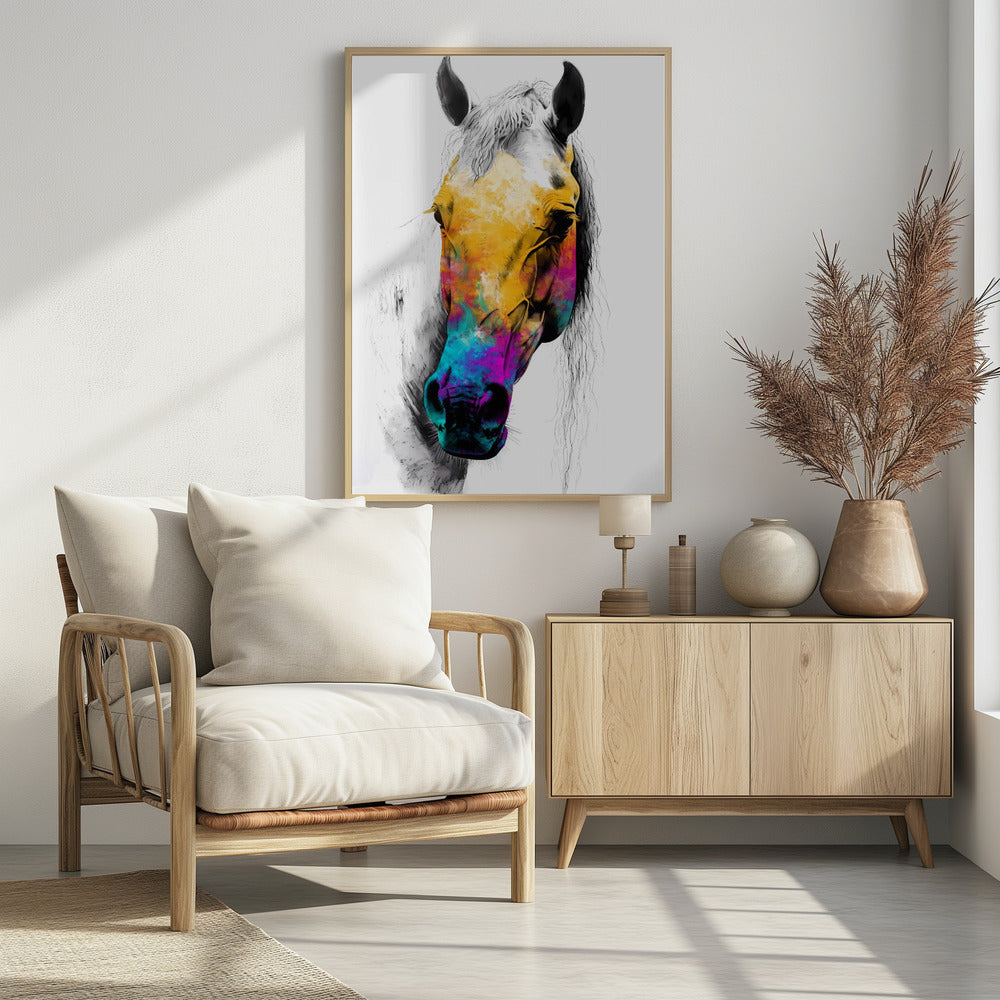Plakat - Horse Wild Tribal Illustration Art 08