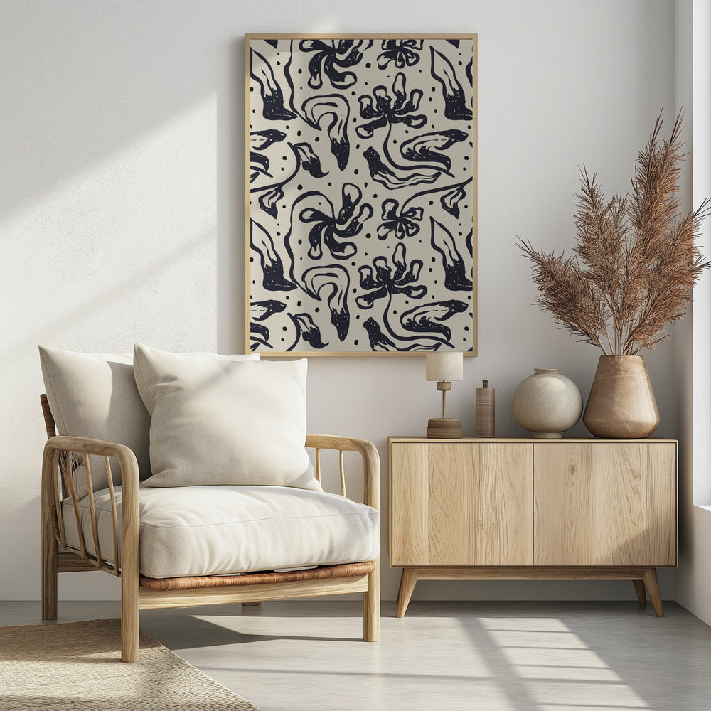 Poster - Sketchy Flower Art 03