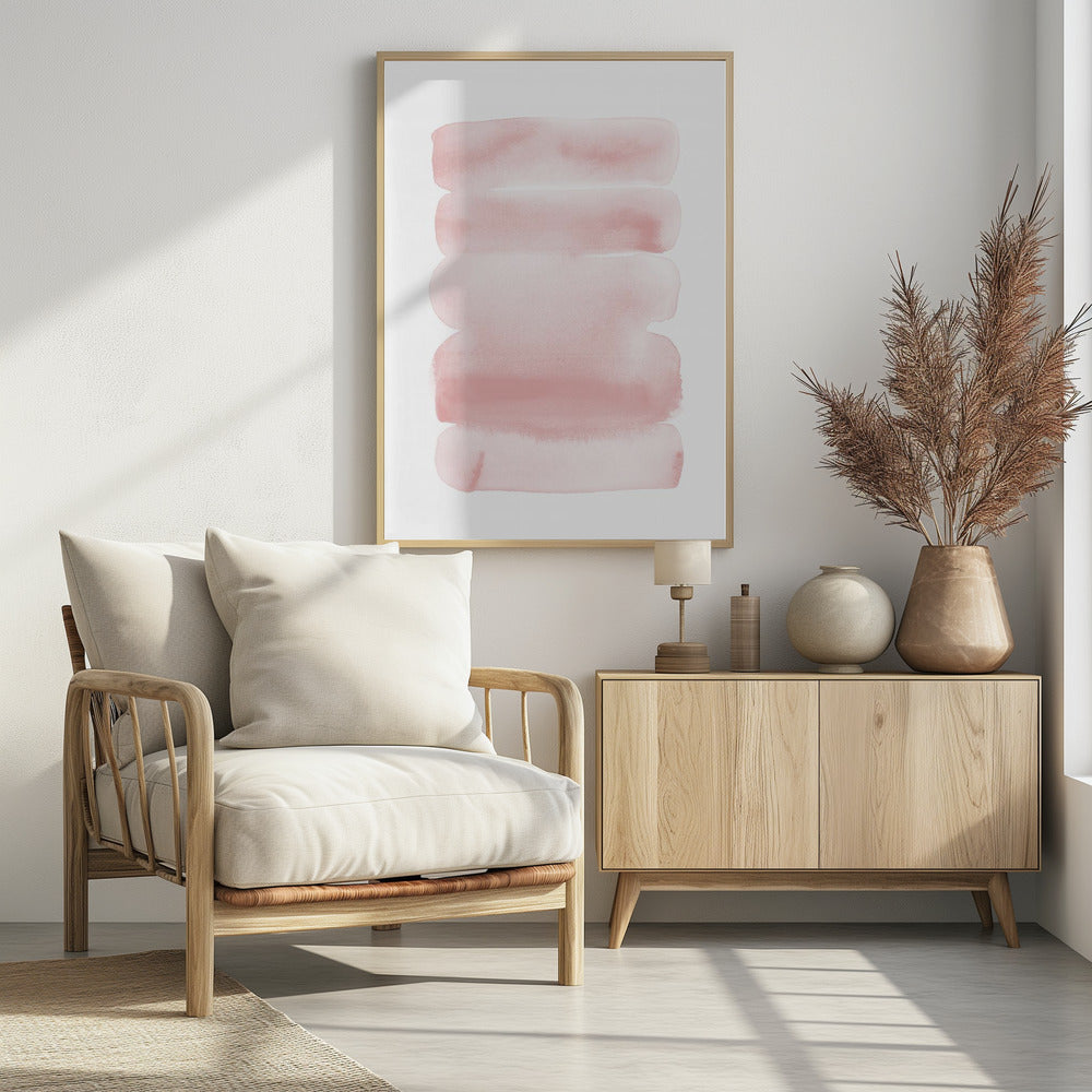 Plakat - Abstract Blush Stripes