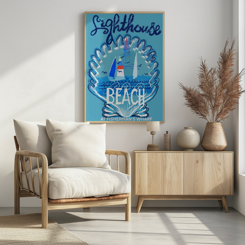 Poster - Lighthouse Beach art