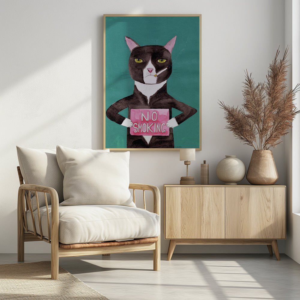Plakat - Smoking cat