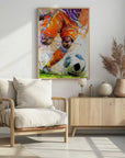 Plakat - Dynamic Soccer Action