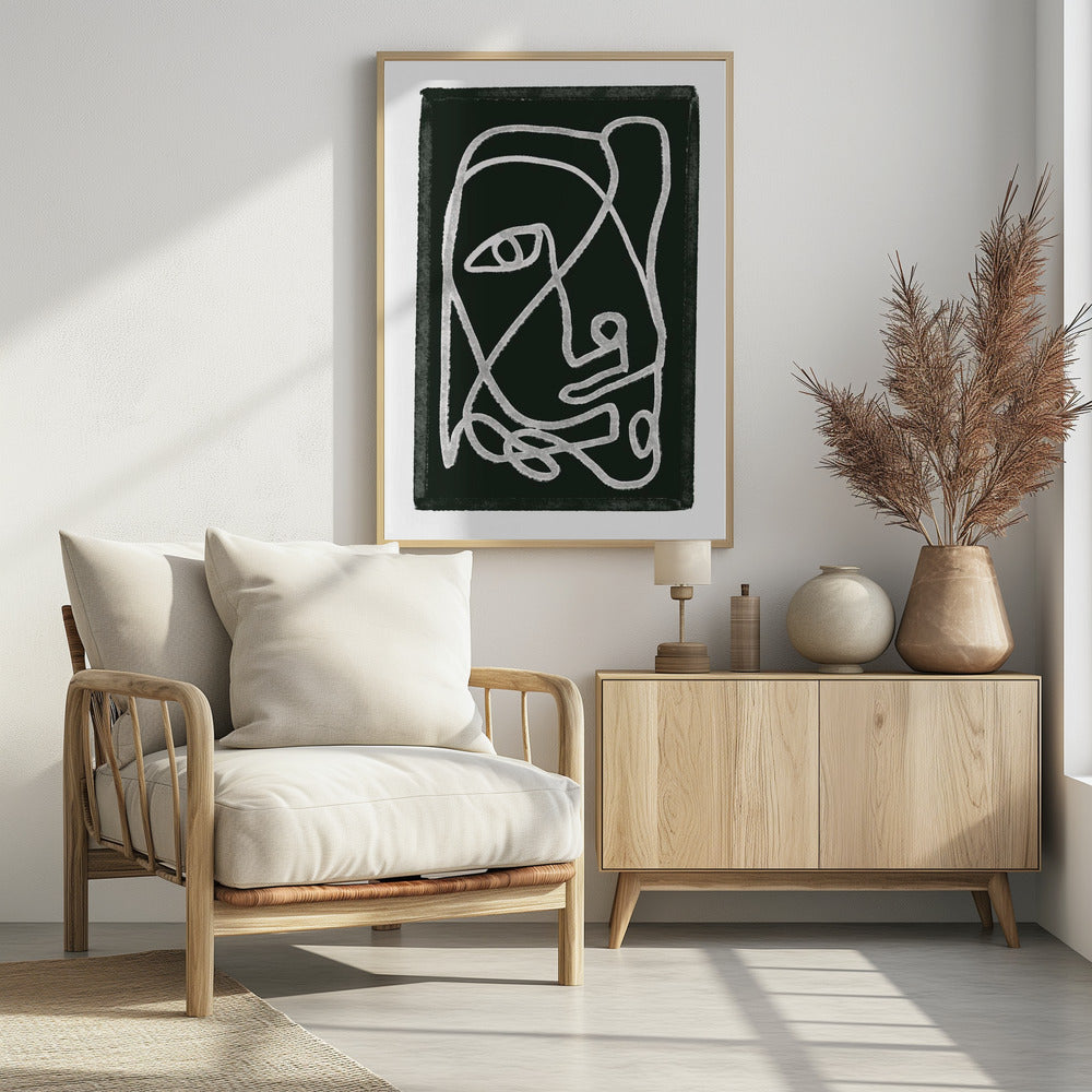 Plakat - Abstract lined black