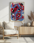 Poster - Dry directional strokes abstract 02