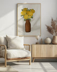 Plakat - Vase of Flowers in Yellow