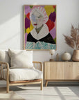 Plakat - Woman With a Pink Hat