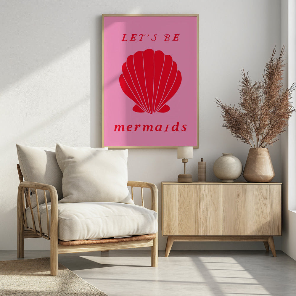 Plakat - Mermaidspinkred Ratioiso