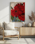Poster - Red Gerbera Daisy Detail 3