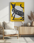 Poster - Japanese Cat Tattoo Yellow