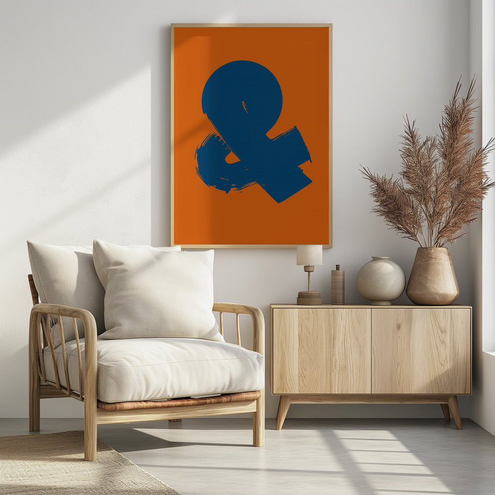 Poster - Ampersand OrangeBlue