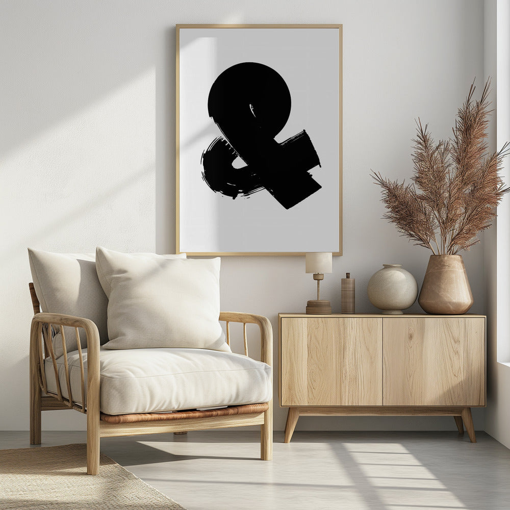 Plakat - Ampersand Black