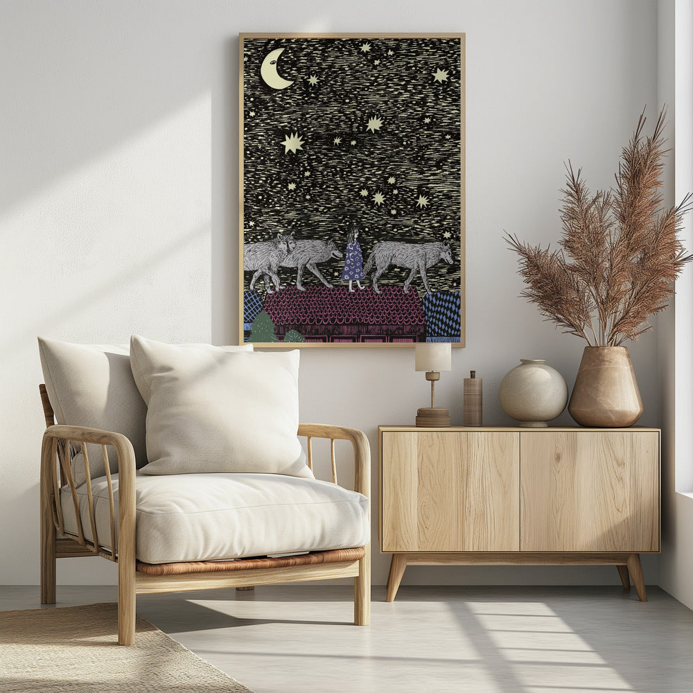 Poster - Girl With Wolves