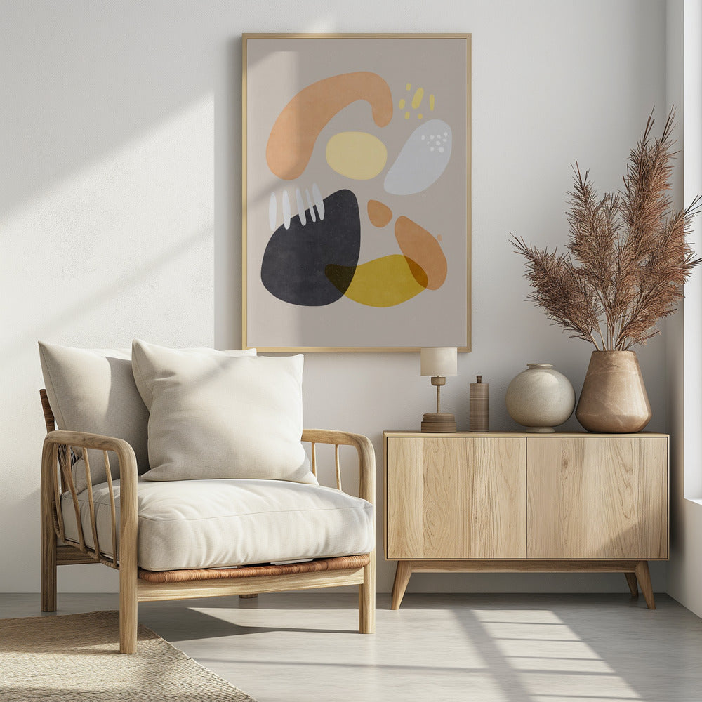 Poster - Organic Bold Shapes Brown Orange