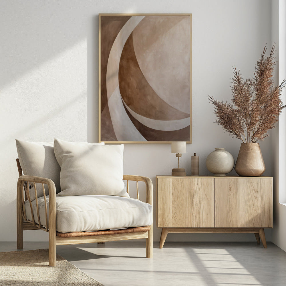 Poster - Abstract Beige Brown Abstract