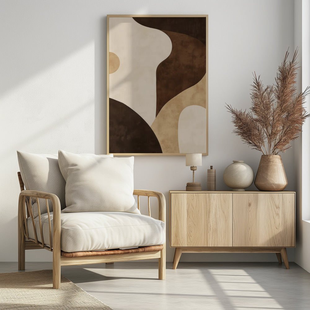 Poster - Brown Tones Geometric 2
