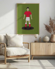 Plakat - Red Shirt Soccer Player