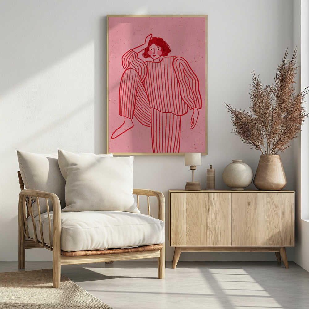 Plakat - The Woman With the Striped Pyjama