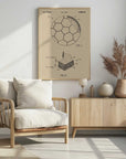 Plakat - Vintage Soccer Ball Patent