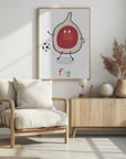 Plakat - Fig Playing Soccer
