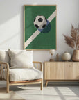 Plakat - Green Field Soccer Ball