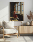 Plakat - Thoughtful Woman Beach View - Andreas Magnusson