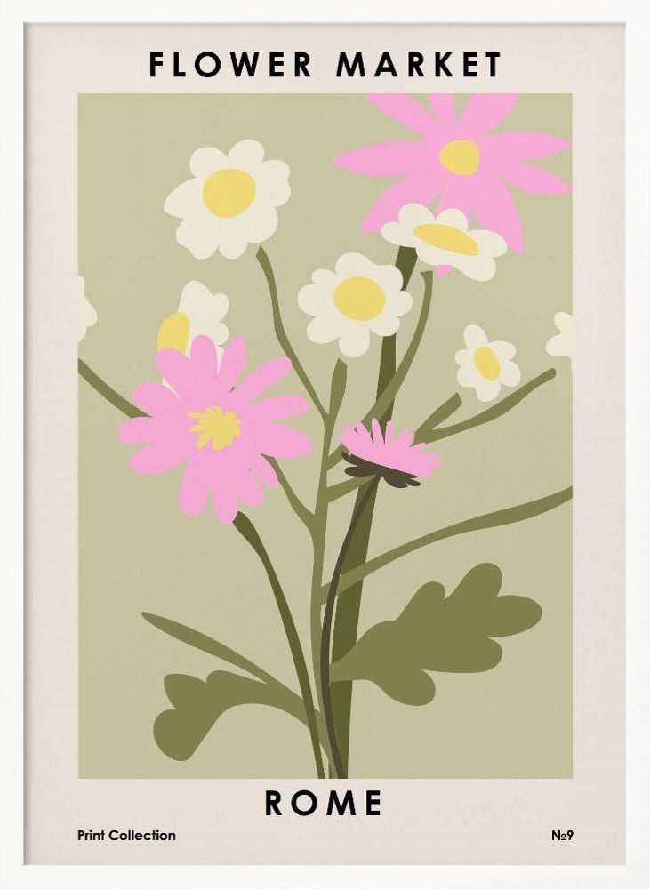 Plakat - Flower Market Rome - Admen.dk