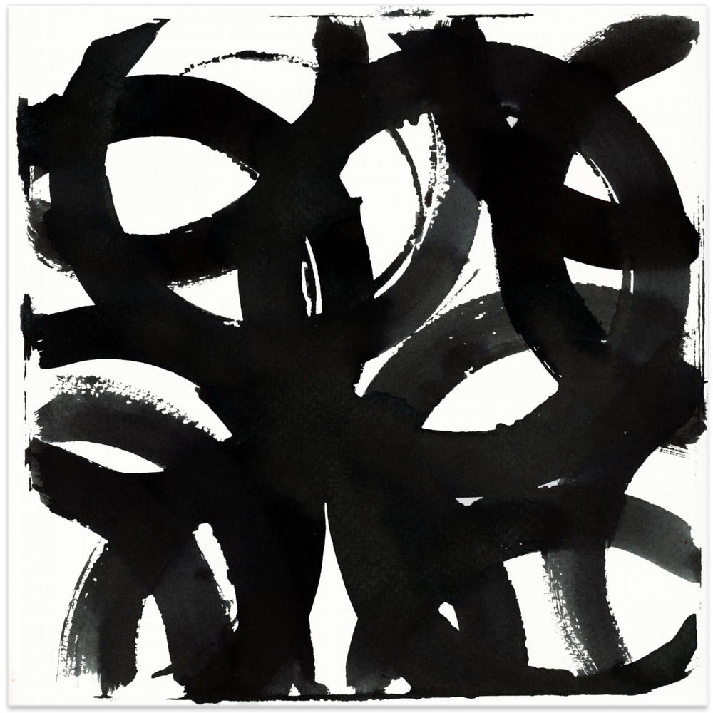 Akustik - Black Ink Curls Print - Admen.dk