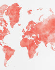 Plakat - World map with outlined countries, Coralinah