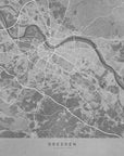 Poster - Gray vintage map of Dresden Germany