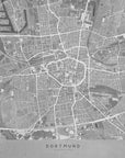 Poster - Gray vintage map of Dortmund Germany