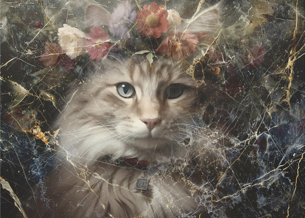 Plakat - Cat Animal Vintage Art Illustration Wallart 07