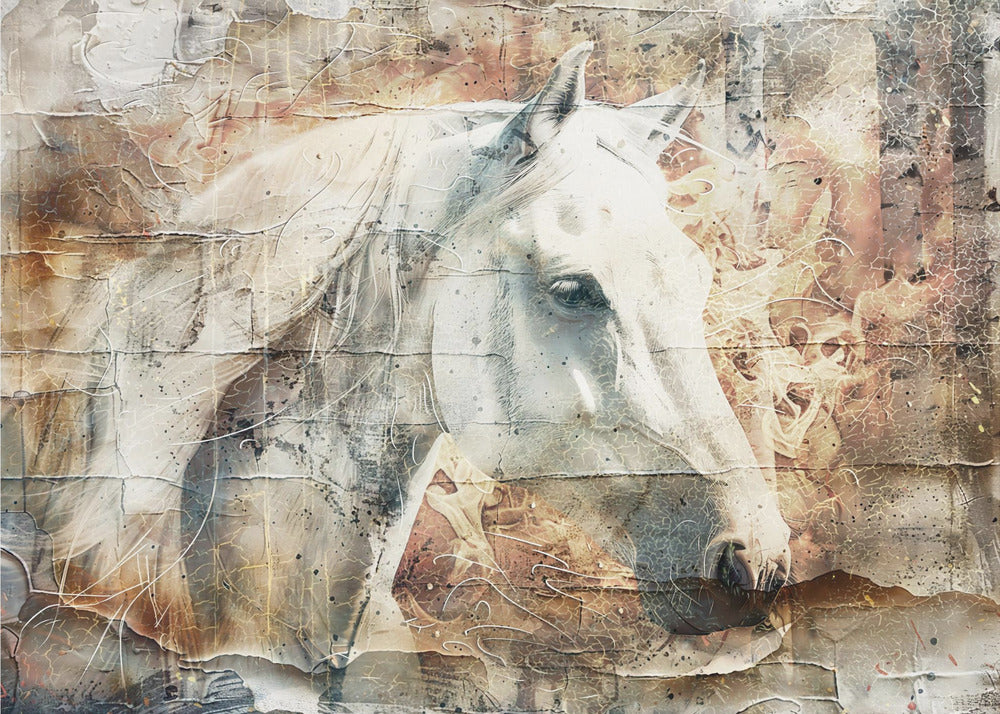 Plakat - Horse Animal Vintage Art Illustration Wallart 06