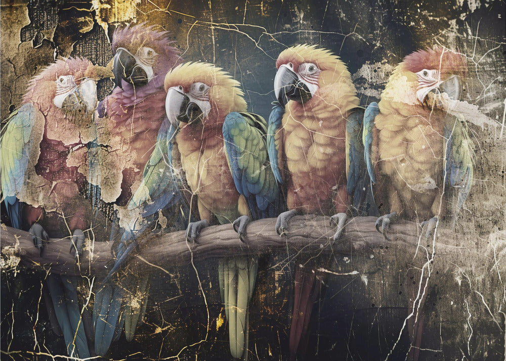 Plakat - Parrot Animal Vintage Art Illustration Wallart 10