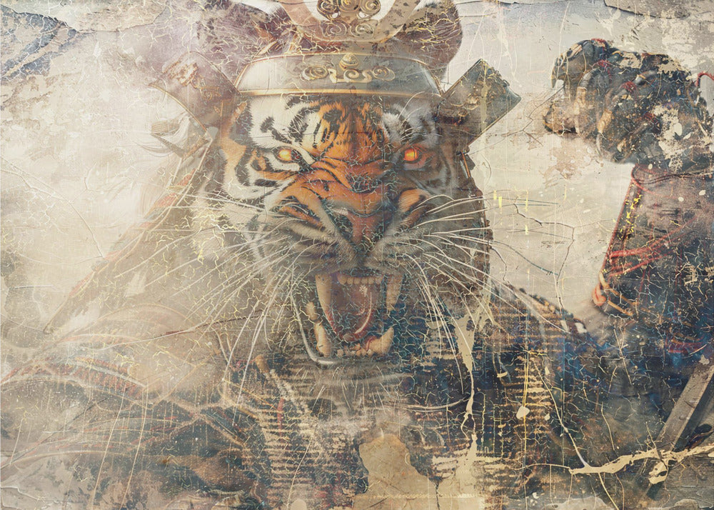 Plakat - Tiger Animal Vintage Art Illustration Wallart 20