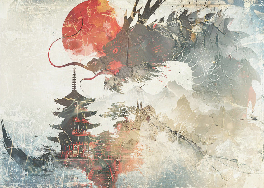 Poster - Japan Ink Art Illustration Wallart 24