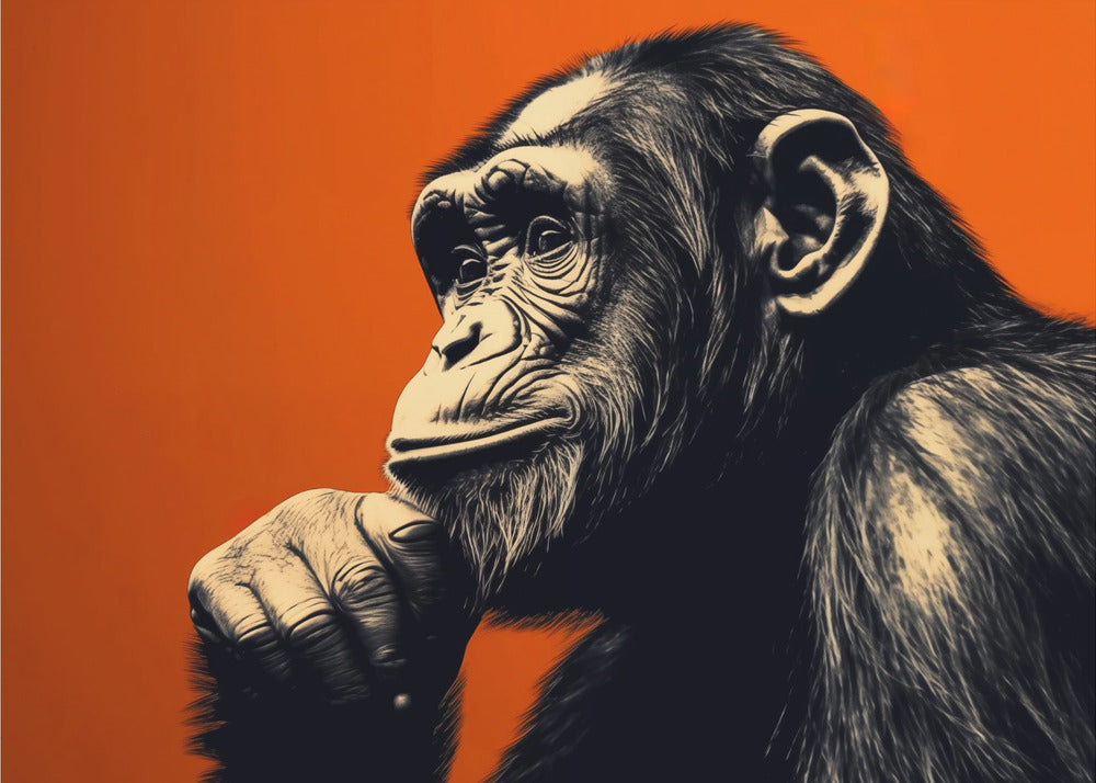 Plakat - Thinking Monkey