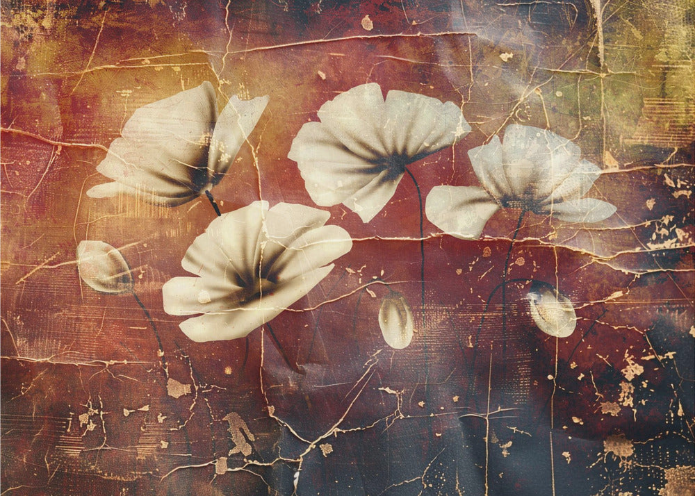 Plakat - Flower Floral Art Vintage Style 2