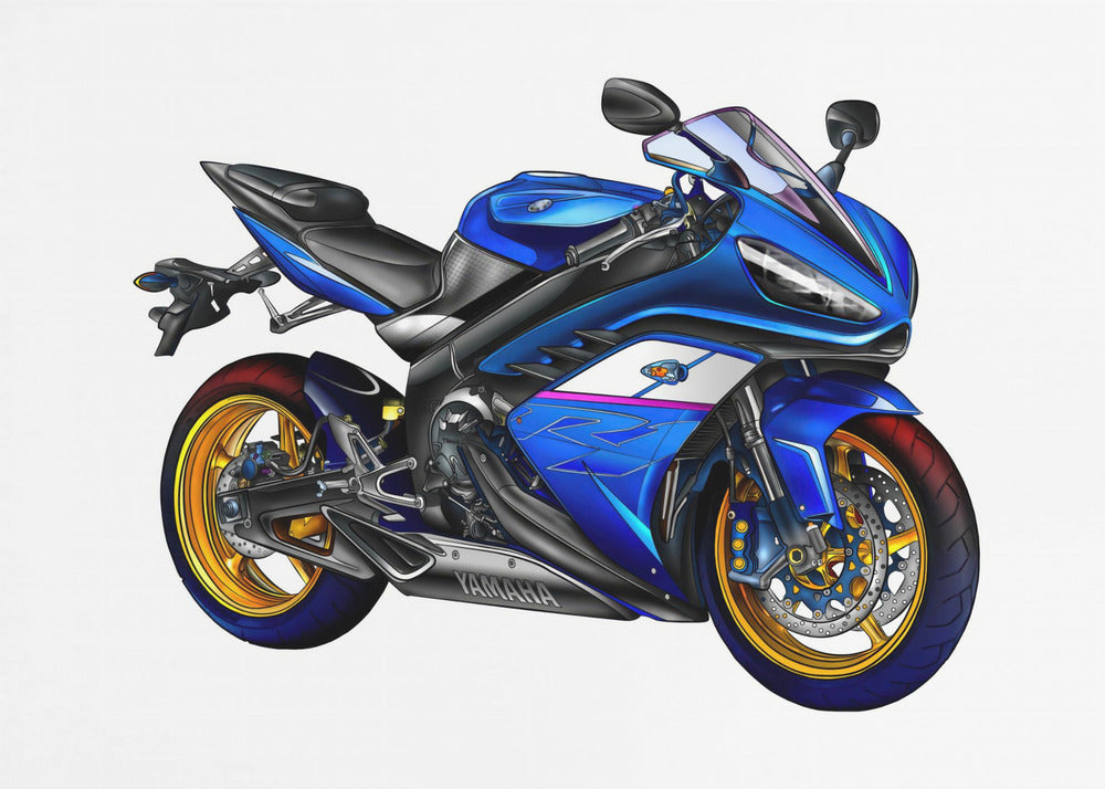 Poster - Blue Motorbike 06