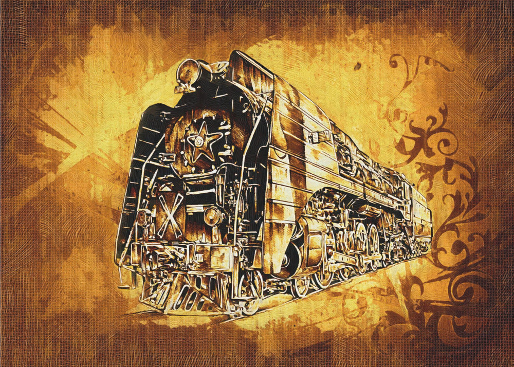 Plakat - Train - Sepia Illustration 78
