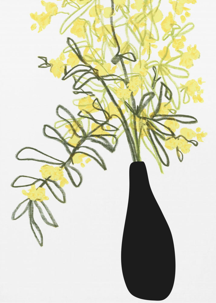 Poster - Yellow blooms in a vase