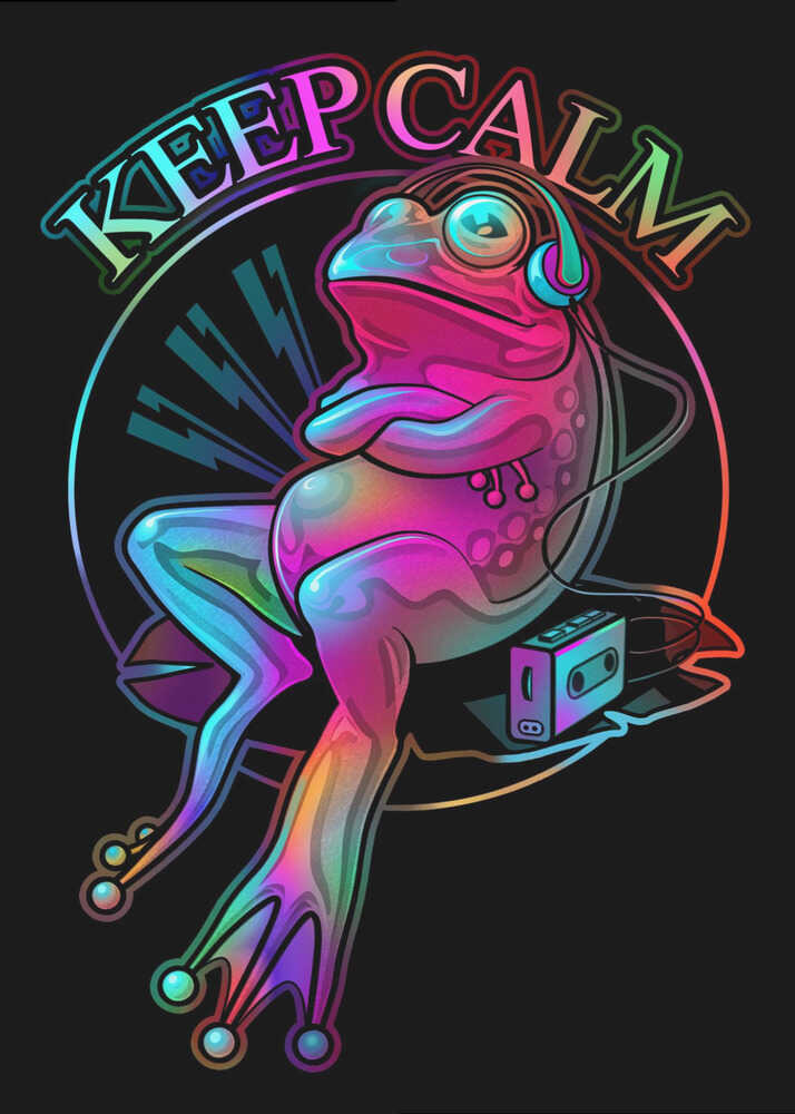 Plakat - Psychedelic Chill Frog
