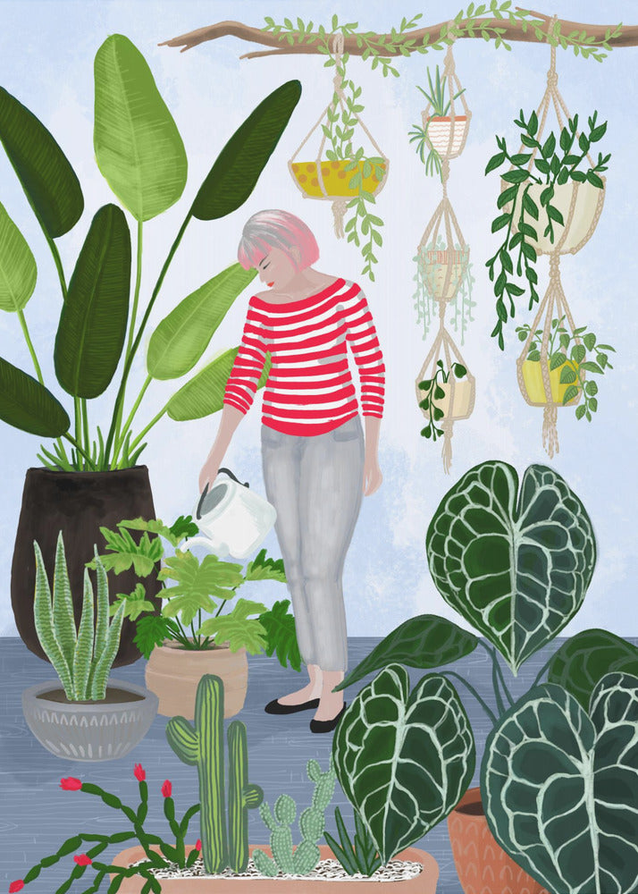 Plakat - My home jungle in blue