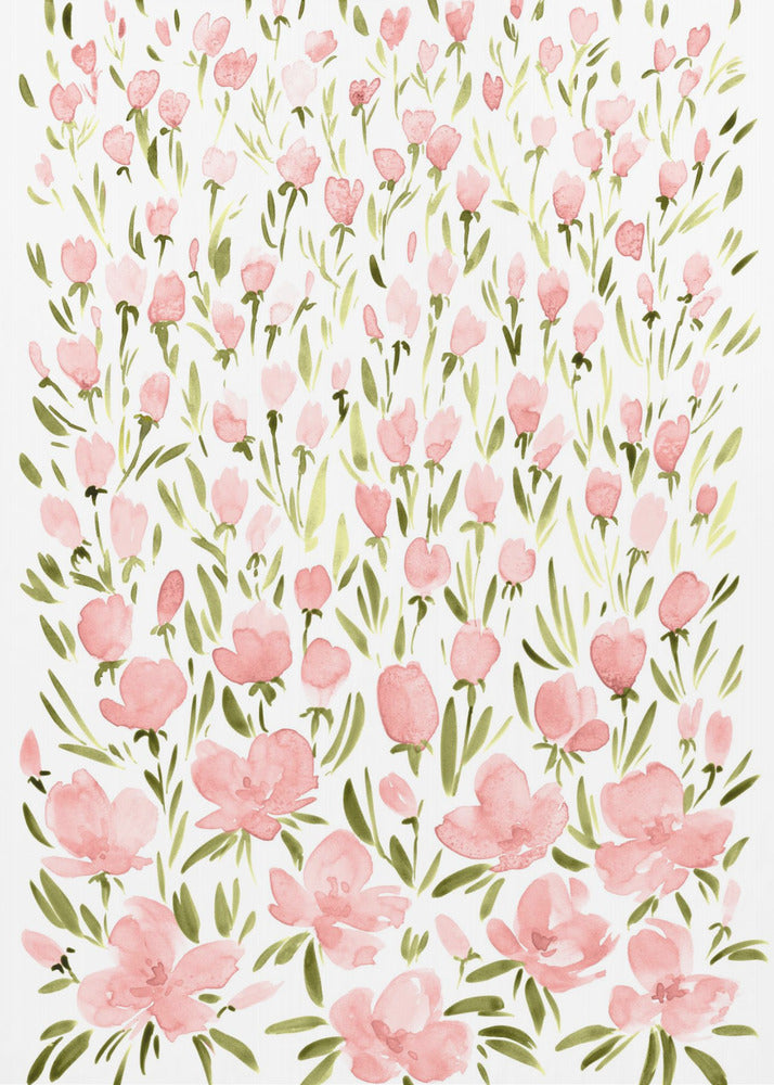 Plakat - Field of pink flowers