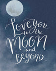 Plakat - Moon Love Quote