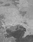 Plakat - Gray vintage map of Toulon France