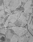 Plakat - Gray vintage map of Strasbourg France