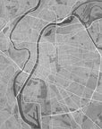 Plakat - Gray vintage map of Lyon France